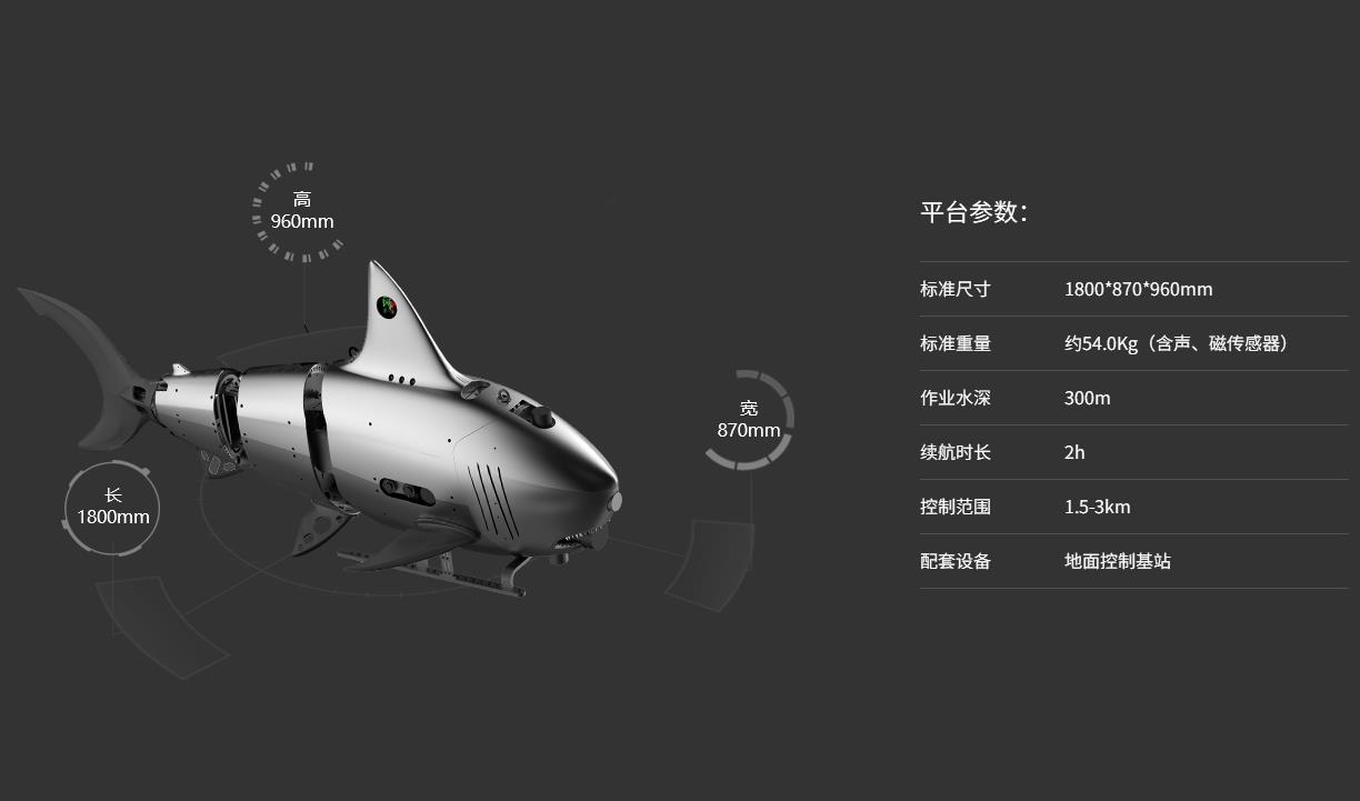 智能仿生鲨鱼深海潜航器ROBO-SHARK