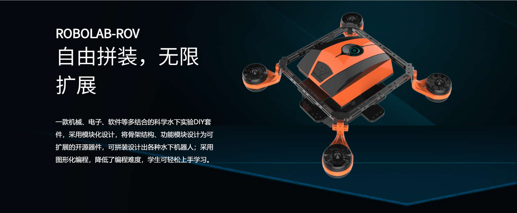 线缆式遥控无人潜水器原型测试机ROBOLAB-ROV