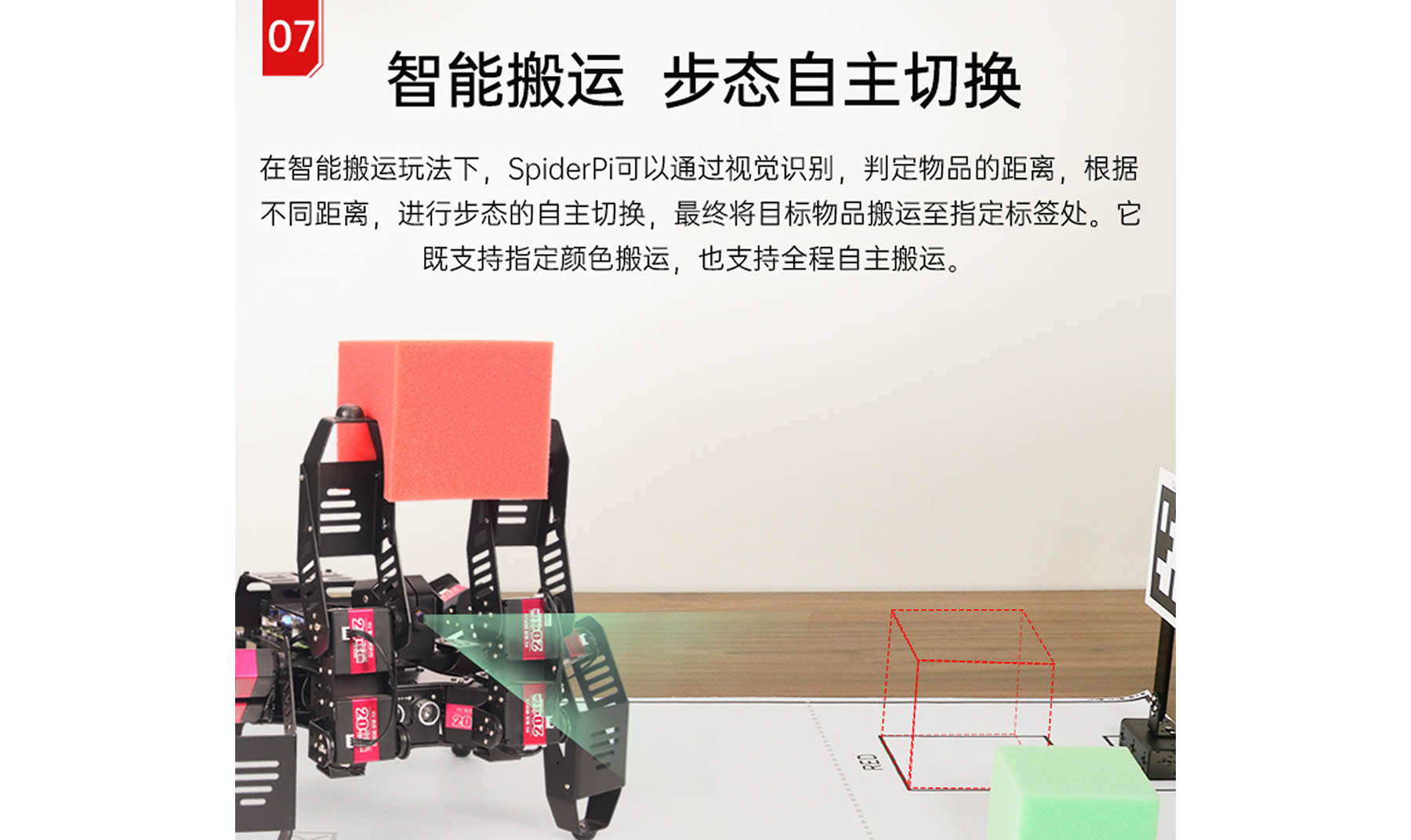 SpiderPi 智能视觉六足机器人