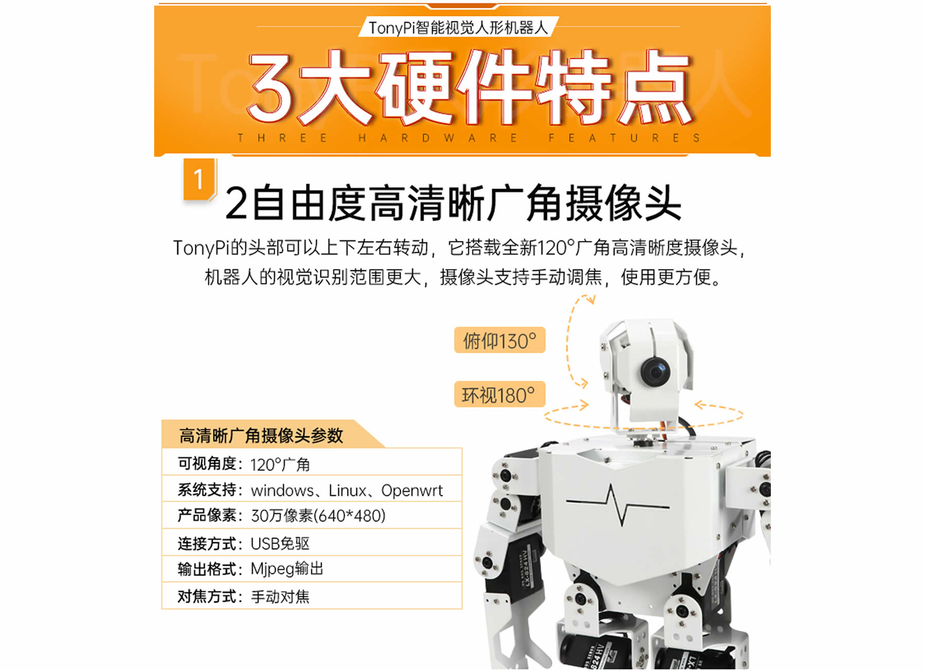 TonyPi 智能视觉人形机器人