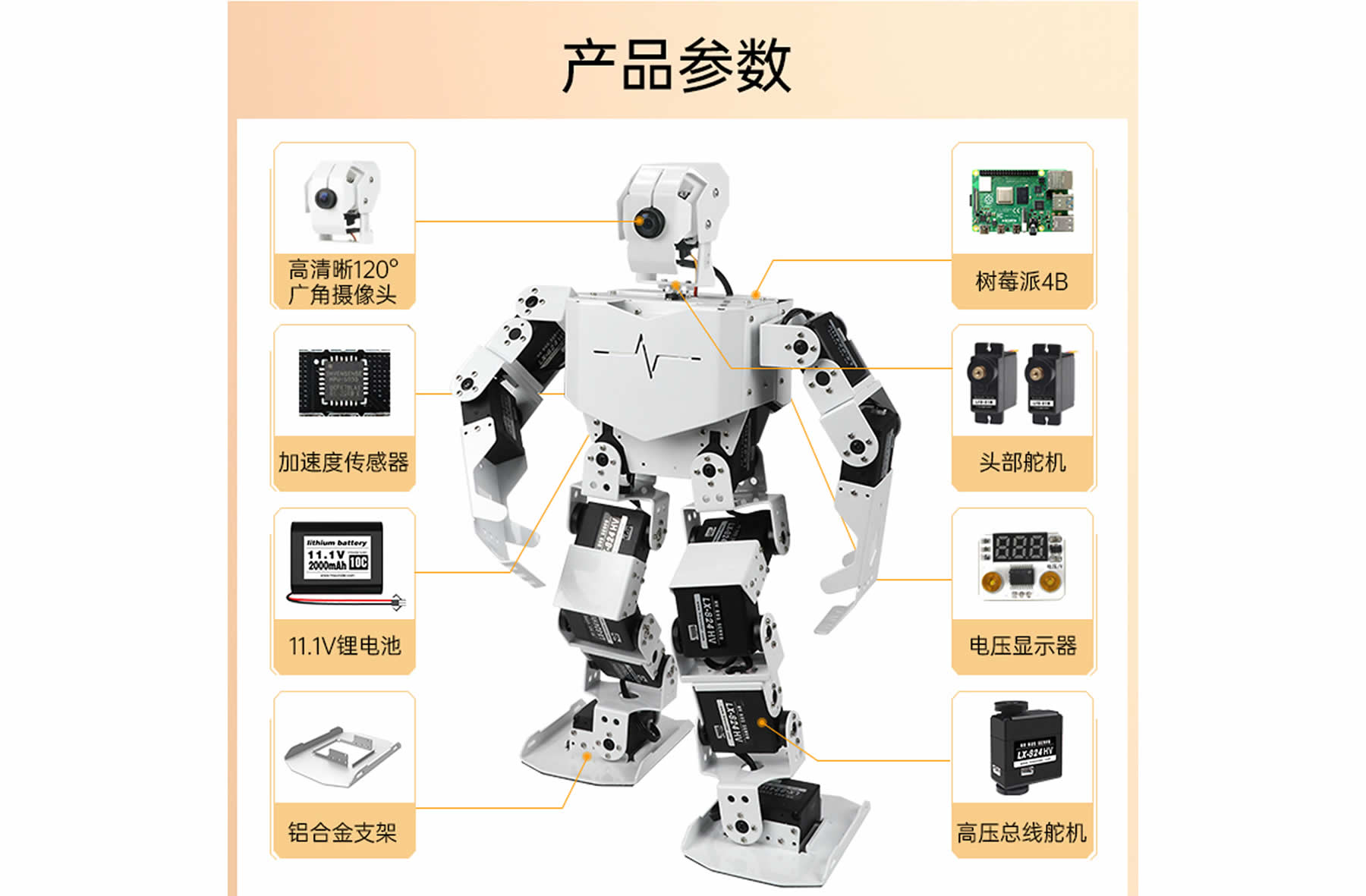 TonyPi 智能视觉人形机器人